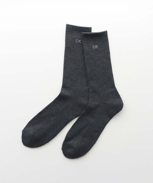 Calvin Klein（カルバン・クライン）の「【3足セット】Calvin Klein メンズ 足底パイル ワンポイント リブソックス 92572201（ソックス/靴下・メンズ・その他1・25-27CM）」の3枚目の写真