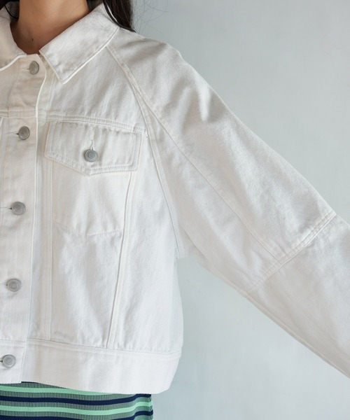 VIS（ビス）の「ワイドスリーブショートデニムジャケット（デニムジャケット・レディース・ブルー系その他6/ホワイト系その他5・FREE）」の17枚目の写真