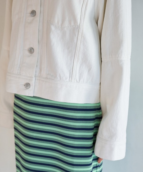 VIS（ビス）の「ワイドスリーブショートデニムジャケット（デニムジャケット・レディース・ブルー系その他6/ホワイト系その他5・FREE）」の19枚目の写真