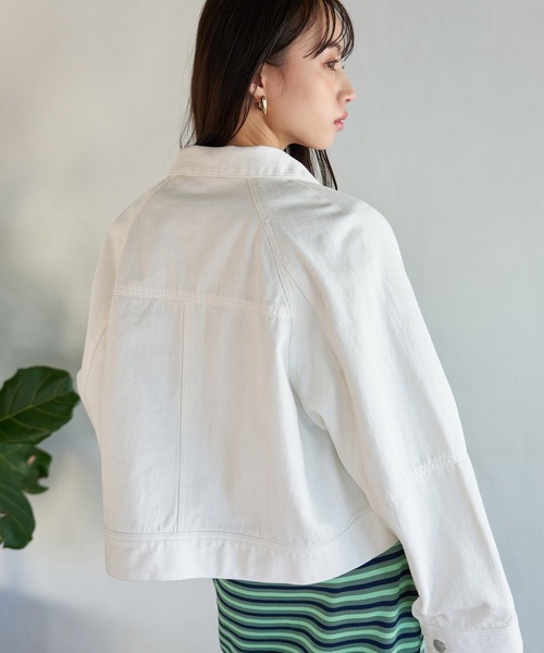 VIS（ビス）の「ワイドスリーブショートデニムジャケット（デニムジャケット・レディース・ブルー系その他6/ホワイト系その他5・FREE）」の9枚目の写真