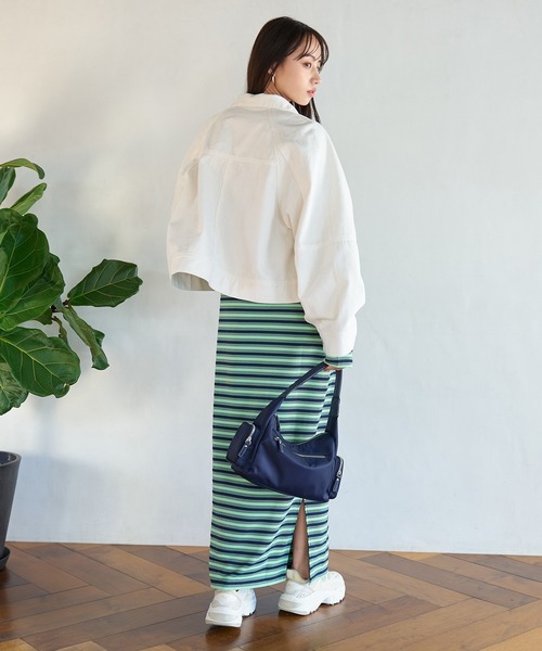 VIS（ビス）の「ワイドスリーブショートデニムジャケット（デニムジャケット・レディース・ブルー系その他6/ホワイト系その他5・FREE）」の12枚目の写真