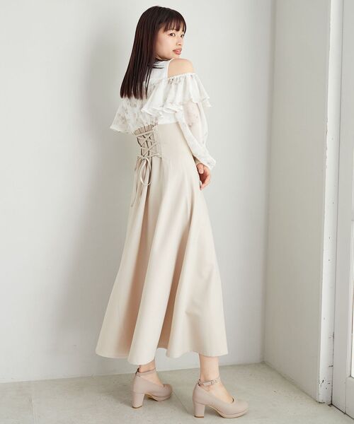 MAJESTIC LEGON(マジェスティックレゴン)の「ウエストきゅっとフリルワンピース(ワンピース・レディース・ブラック系その他/ベージュ系その他2/グレー系その他・MEDIUM/SMALL)」の13枚目の写真