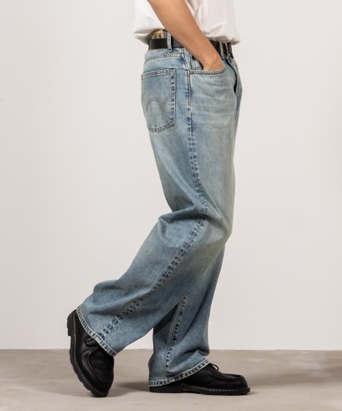 EDWIN(エドウィン)の「EDWIN XV WIDE STRAIGHT DENIM(デニムパンツ・メンズ・ネイビー/ブルー・30inch/32inch/34inch)」の5枚目の写真