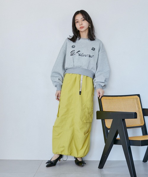 VIS（ビス）の「【GRAMICCI/グラミチ】VIS別注 ナイロンスカート【洗える・撥水】（スカート・レディース・ブラック/ベージュ系その他/イエロー系その他4・FREE）」の8枚目の写真