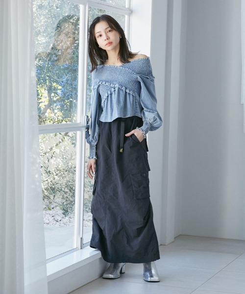 VIS（ビス）の「【GRAMICCI/グラミチ】VIS別注 ナイロンスカート【洗える・撥水】（スカート・レディース・ブラック/ベージュ系その他/イエロー系その他4・FREE）」の11枚目の写真