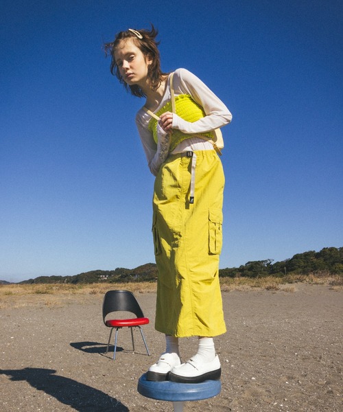 VIS（ビス）の「【GRAMICCI/グラミチ】VIS別注 ナイロンスカート【洗える・撥水】（スカート・レディース・ブラック/ベージュ系その他/イエロー系その他4・FREE）」の15枚目の写真