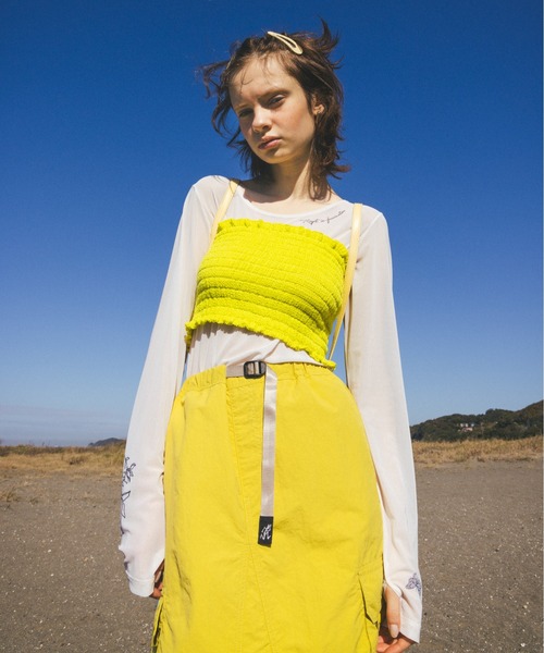 VIS（ビス）の「【GRAMICCI/グラミチ】VIS別注 ナイロンスカート【洗える・撥水】（スカート・レディース・ブラック/ベージュ系その他/イエロー系その他4・FREE）」の18枚目の写真