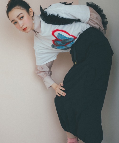 VIS（ビス）の「【GRAMICCI/グラミチ】VIS別注 ナイロンスカート【洗える・撥水】（スカート・レディース・ブラック/ベージュ系その他/イエロー系その他4・FREE）」の20枚目の写真