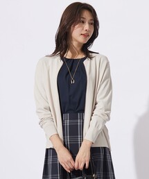 セール】【洗える】80/1スパンタイプライター ノーカラー ブルゾン