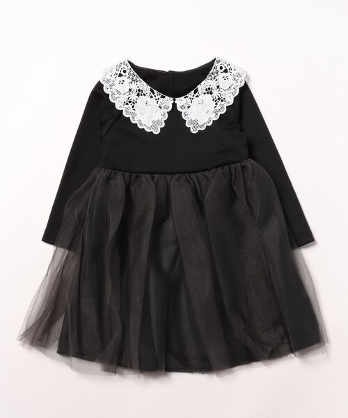 Catherine Cottage（キャサリンコテージ）の「レース襟チュールスカートワンピース 長袖（ワンピース・キッズ・ベージュ/ネイビー/ブラック/ライラック/サックスブルー/ピンク・100/130/120/110）」の13枚目の写真