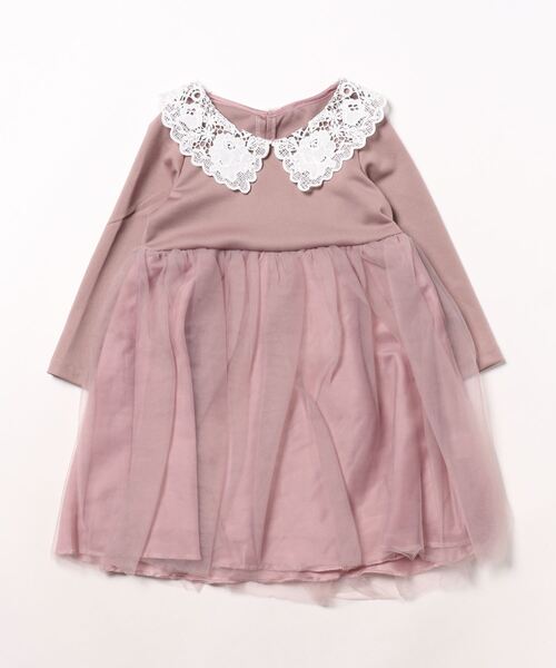 Catherine Cottage（キャサリンコテージ）の「レース襟チュールスカートワンピース 長袖（ワンピース・キッズ・ベージュ/ネイビー/ブラック/ライラック/サックスブルー/ピンク・100/130/120/110）」の17枚目の写真