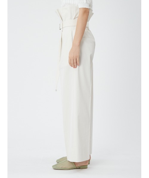 FRAY I.D(フレイアイディー)の「【00サイズあり】ベルト付きハイウエストワイドパンツ(スラックス・レディース・アイボリー/グリーン/ネイビー・1/0/00)」の15枚目の写真