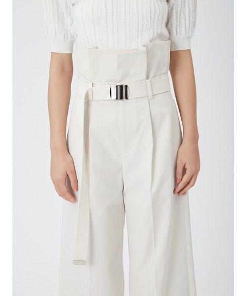 FRAY I.D(フレイアイディー)の「【00サイズあり】ベルト付きハイウエストワイドパンツ(スラックス・レディース・アイボリー/グリーン/ネイビー・1/0/00)」の14枚目の写真