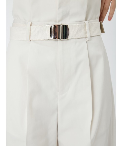 FRAY I.D(フレイアイディー)の「【00サイズあり】ベルト付きハイウエストワイドパンツ(スラックス・レディース・アイボリー/グリーン/ネイビー・1/0/00)」の18枚目の写真