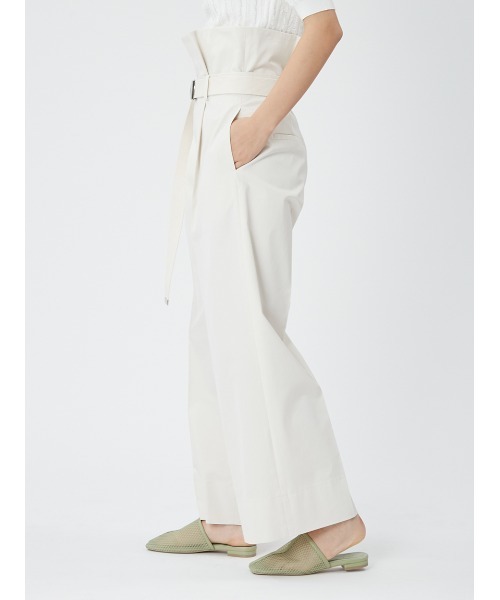 FRAY I.D(フレイアイディー)の「【00サイズあり】ベルト付きハイウエストワイドパンツ(スラックス・レディース・アイボリー/グリーン/ネイビー・1/0/00)」の10枚目の写真