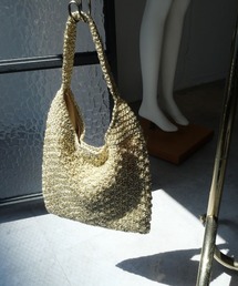 CURI BISCUI | メタリックヤーン編み ワンハンドルバッグ(ハンドバッグ)