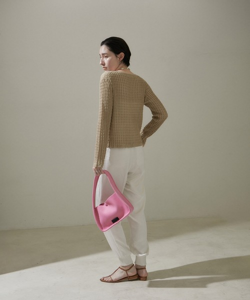 SALON adam et rope'（サロン アダム エ ロペ）の「【WEB限定】変形リブシアーニットプルオーバー【セットアップ対応】（ニット/セーター・レディース・グレー/ベージュ/レッド系その他/ネイビー・FREE）」の18枚目の写真