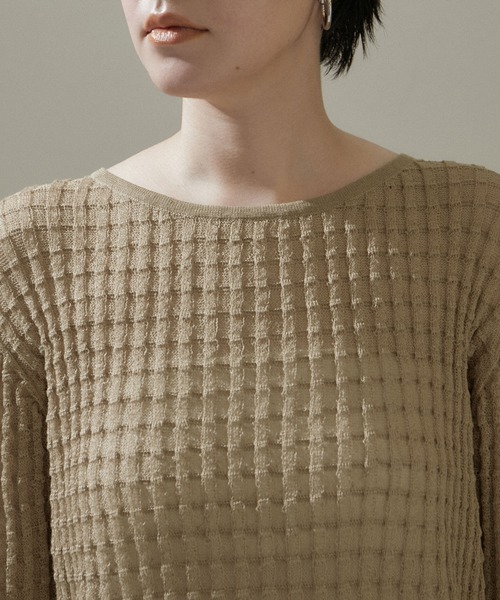 セール】【WEB限定】変形リブシアーニットプルオーバー【セットアップ