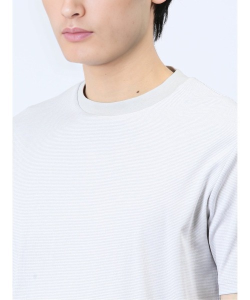 TAKA-Q（タカキュー）の「【コットン100% ストレッチ】タカキュー クルーネック半袖Tシャツ ボーダー（Tシャツ/カットソー・メンズ・ネイビー/ライトグレー・X-LARGE/LARGE/MEDIUM）」の10枚目の写真