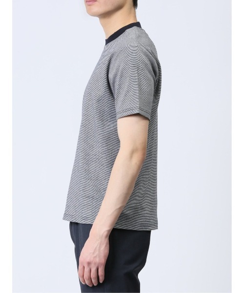 TAKA-Q（タカキュー）の「【コットン100% ストレッチ】タカキュー クルーネック半袖Tシャツ ボーダー（Tシャツ/カットソー・メンズ・ネイビー/ライトグレー・X-LARGE/LARGE/MEDIUM）」の18枚目の写真