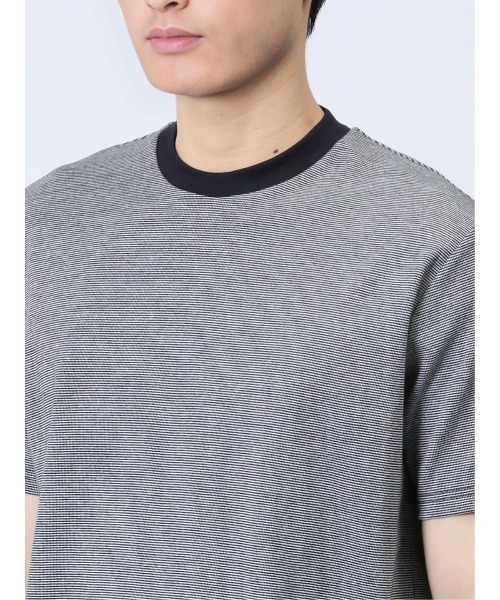 TAKA-Q（タカキュー）の「【コットン100% ストレッチ】タカキュー クルーネック半袖Tシャツ ボーダー（Tシャツ/カットソー・メンズ・ネイビー/ライトグレー・X-LARGE/LARGE/MEDIUM）」の20枚目の写真