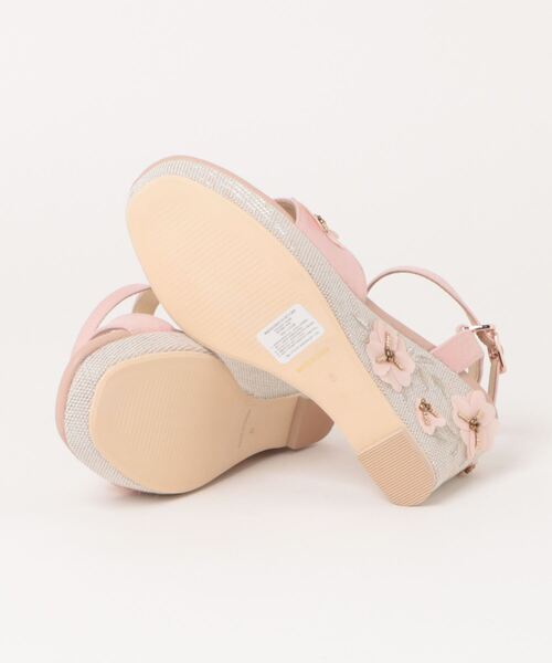 JELLY BEANS（ジェリービーンズ）の「フラワー刺繍ウエッジストラップサンダル(204-32958)JELLY BEANS(ジェリービーンズ)（サンダル・レディース・ピンク/ホワイト/ベージュ・L/M/S）」の9枚目の写真