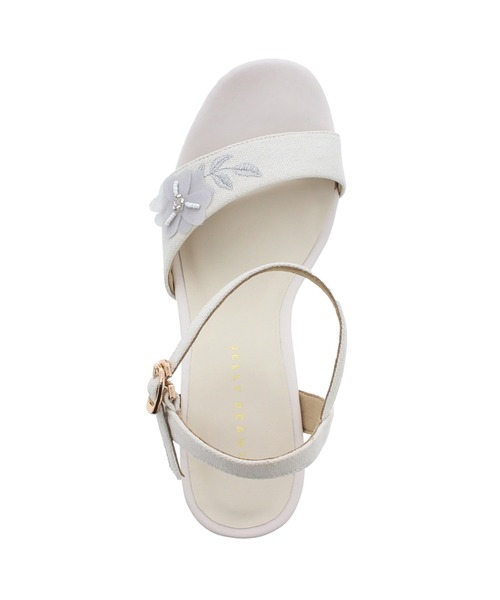 JELLY BEANS（ジェリービーンズ）の「フラワー刺繍ウエッジストラップサンダル(204-32958)JELLY BEANS(ジェリービーンズ)（サンダル・レディース・ピンク/ホワイト/ベージュ・L/M/S）」の5枚目の写真