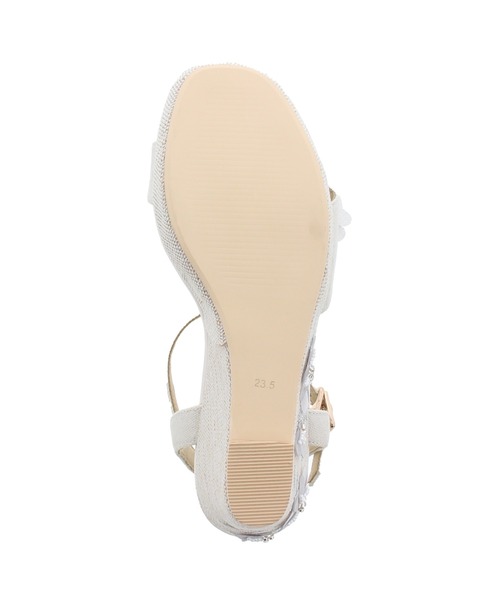 JELLY BEANS（ジェリービーンズ）の「フラワー刺繍ウエッジストラップサンダル(204-32958)JELLY BEANS(ジェリービーンズ)（サンダル・レディース・ピンク/ホワイト/ベージュ・L/M/S）」の6枚目の写真