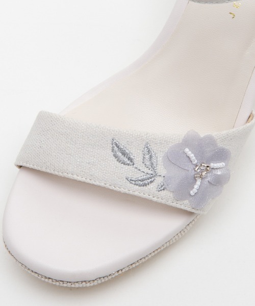 JELLY BEANS（ジェリービーンズ）の「フラワー刺繍ウエッジストラップサンダル(204-32958)JELLY BEANS(ジェリービーンズ)（サンダル・レディース・ピンク/ホワイト/ベージュ・L/M/S）」の12枚目の写真