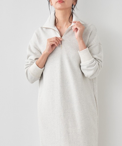 MICA&DEAL（マイカ＆ディール）の「ハーフジップアップ裏毛スウェット
