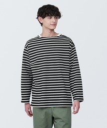 無印良品 | 紳士　洗いざらし太番手ボートネック九分袖Ｔシャツ(Tシャツ/カットソー)