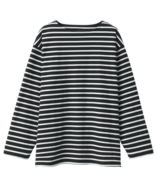 無印良品（ムジルシリョウヒン）の「紳士　洗いざらし太番手ボートネック九分袖Ｔシャツ（Tシャツ/カットソー・メンズ・ベージュ系その他3/ブラック系2/ネイビー系1/ブルー系その他6・S/XL/L/M）」の21枚目の写真