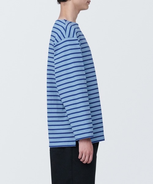 セール】紳士 洗いざらし太番手ボートネック九分袖Tシャツ（Tシャツ