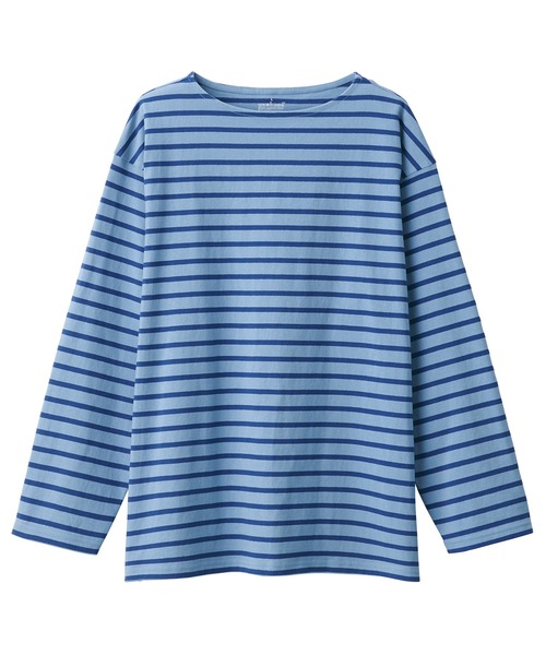 無印良品（ムジルシリョウヒン）の「紳士　洗いざらし太番手ボートネック九分袖Ｔシャツ（Tシャツ/カットソー・メンズ・ベージュ系その他3/ブラック系2/ネイビー系1/ブルー系その他6・S/XL/L/M）」の7枚目の写真