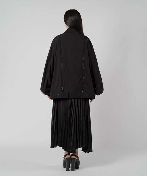 Wizzard(ウィザード)の「Wizzard ウィザード / VISCOSE FLARE BOMBER JACKET / W24SS-BL04V(ミリタリージャケット・レディース・ブラック・2)」の7枚目の写真