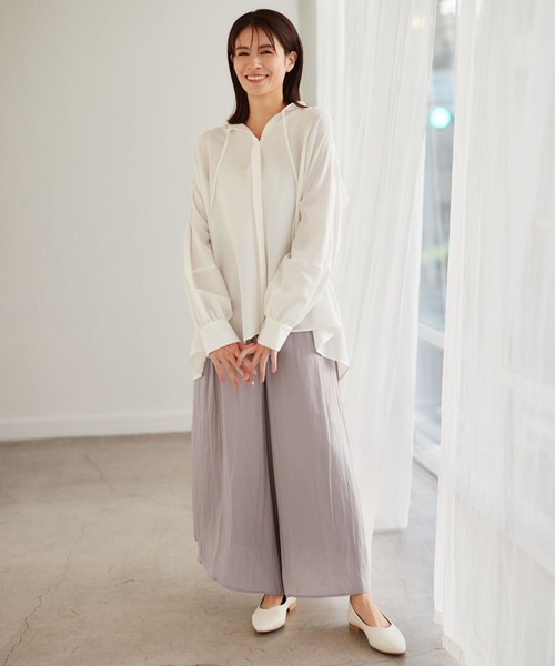 Elura（エルーラ）の「ラク艶イージーパンツ（その他パンツ・レディース・チャコールグレー/グレイッシュベージュ/ネイビー/イエロー/ブルー系その他3/ブラック系その他・MEDIUM/LARGE）」の10枚目の写真