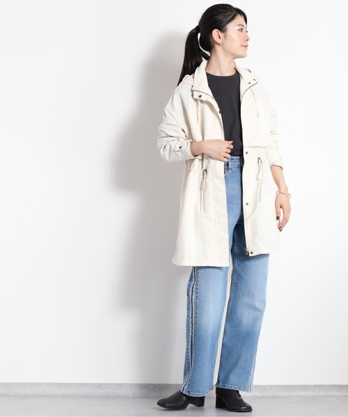 cepo（セポ）の「グログランマウンテンパーカー＜セットアップ可能＞（マウンテンパーカー・レディース・オフホワイト/オリーブ/ベージュ・M）」の8枚目の写真