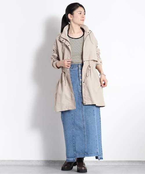 cepo（セポ）の「グログランマウンテンパーカー＜セットアップ可能＞（マウンテンパーカー・レディース・オフホワイト/オリーブ/ベージュ・M）」の6枚目の写真