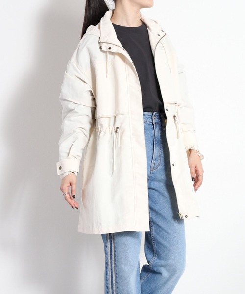 cepo（セポ）の「グログランマウンテンパーカー＜セットアップ可能＞（マウンテンパーカー・レディース・オフホワイト/オリーブ/ベージュ・M）」の4枚目の写真