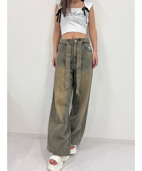 DURAS(デュラス)の「Rhine stone top(タンクトップ・レディース・ホワイト/グリーン/ピンク・FREE)」の21枚目の写真