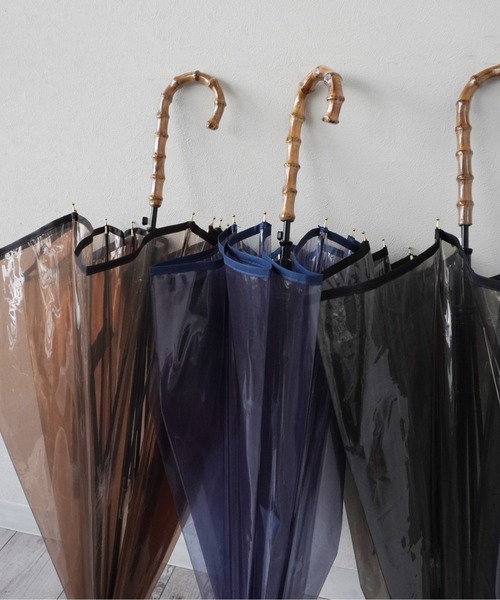 Port（ポート）の「【 Port / ポート 】 バンブー カラー ビニール 雨傘 / ジャンプ式 （ 58cm ）（長傘・レディース・ネイビー/ブラック/ブラウン・FREE）」の5枚目の写真