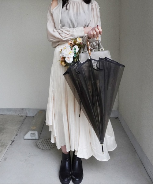 Port（ポート）の「【 Port / ポート 】 バンブー カラー ビニール 雨傘 / ジャンプ式 （ 58cm ）（長傘・レディース・ネイビー/ブラック/ブラウン・FREE）」の17枚目の写真