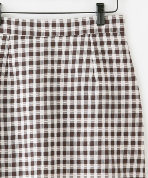 bounDary（バウンダリー）の「【bounDary/バウンダリー】　ギンガムチェックミニスカート（スカート・レディース・ベージュ/ダークブラウン・LARGE/MEDIUM）」の17枚目の写真