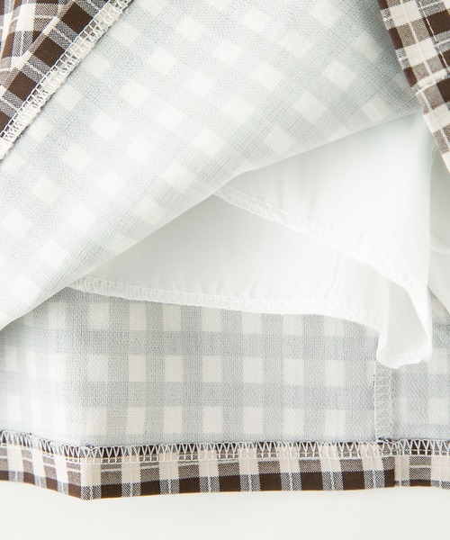 bounDary（バウンダリー）の「【bounDary/バウンダリー】　ギンガムチェックミニスカート（スカート・レディース・ベージュ/ダークブラウン・LARGE/MEDIUM）」の12枚目の写真