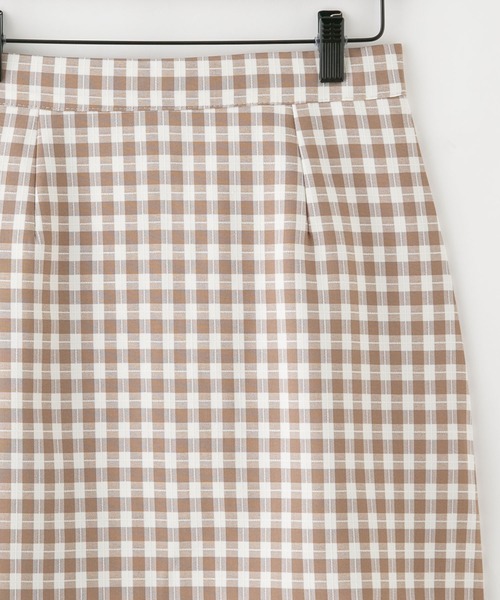 bounDary（バウンダリー）の「【bounDary/バウンダリー】　ギンガムチェックミニスカート（スカート・レディース・ベージュ/ダークブラウン・LARGE/MEDIUM）」の7枚目の写真