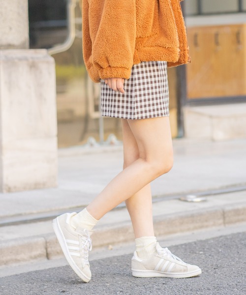 bounDary（バウンダリー）の「【bounDary/バウンダリー】　ギンガムチェックミニスカート（スカート・レディース・ベージュ/ダークブラウン・LARGE/MEDIUM）」の19枚目の写真