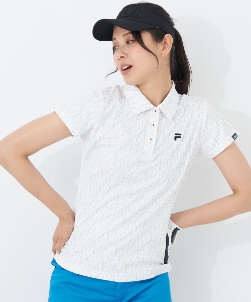 FILA GOLF(フィラゴルフ )の「【FILA GOLF/フィラゴルフ】レディース半袖シャツ ゴルフ(シャツ/ブラウス・レディース・グレー/ホワイト/ブラック・MEDIUM/LARGE/X-LARGE)」の2枚目の写真