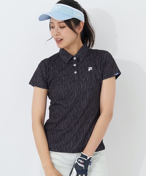 FILA GOLF(フィラゴルフ )の「【FILA GOLF/フィラゴルフ】レディース半袖シャツ ゴルフ(シャツ/ブラウス・レディース・グレー/ホワイト/ブラック・MEDIUM/LARGE/X-LARGE)」の3枚目の写真