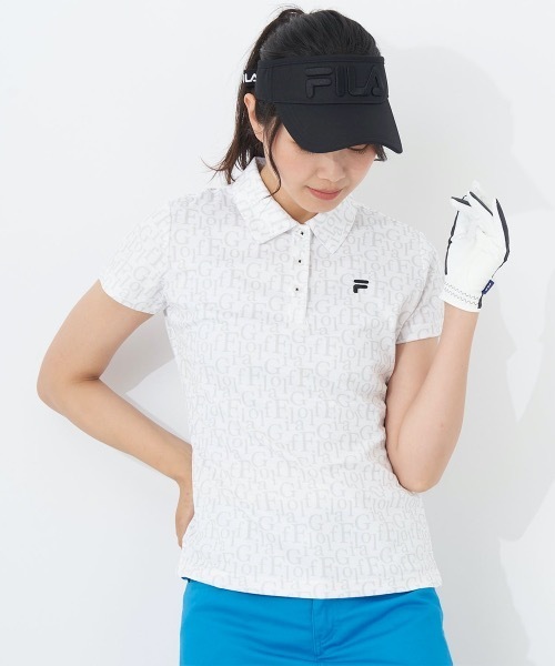 FILA GOLF(フィラゴルフ )の「【FILA GOLF/フィラゴルフ】レディース半袖シャツ ゴルフ(シャツ/ブラウス・レディース・グレー/ホワイト/ブラック・MEDIUM/LARGE/X-LARGE)」の8枚目の写真