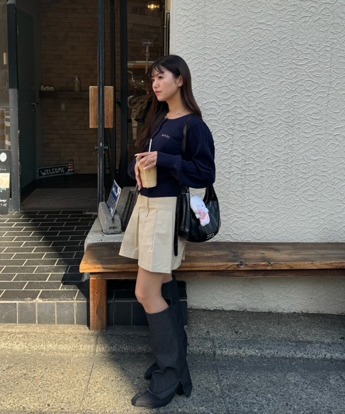 muguet(ミュゲ)の「MASC cable cardigan(カーディガン/ボレロ・レディース・ネイビー/ピンク・FREE)」の16枚目の写真